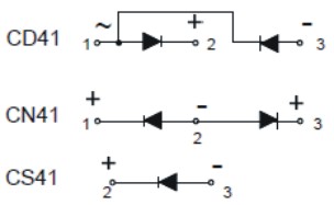 connection diagrams CD41 - CN41 - CS41